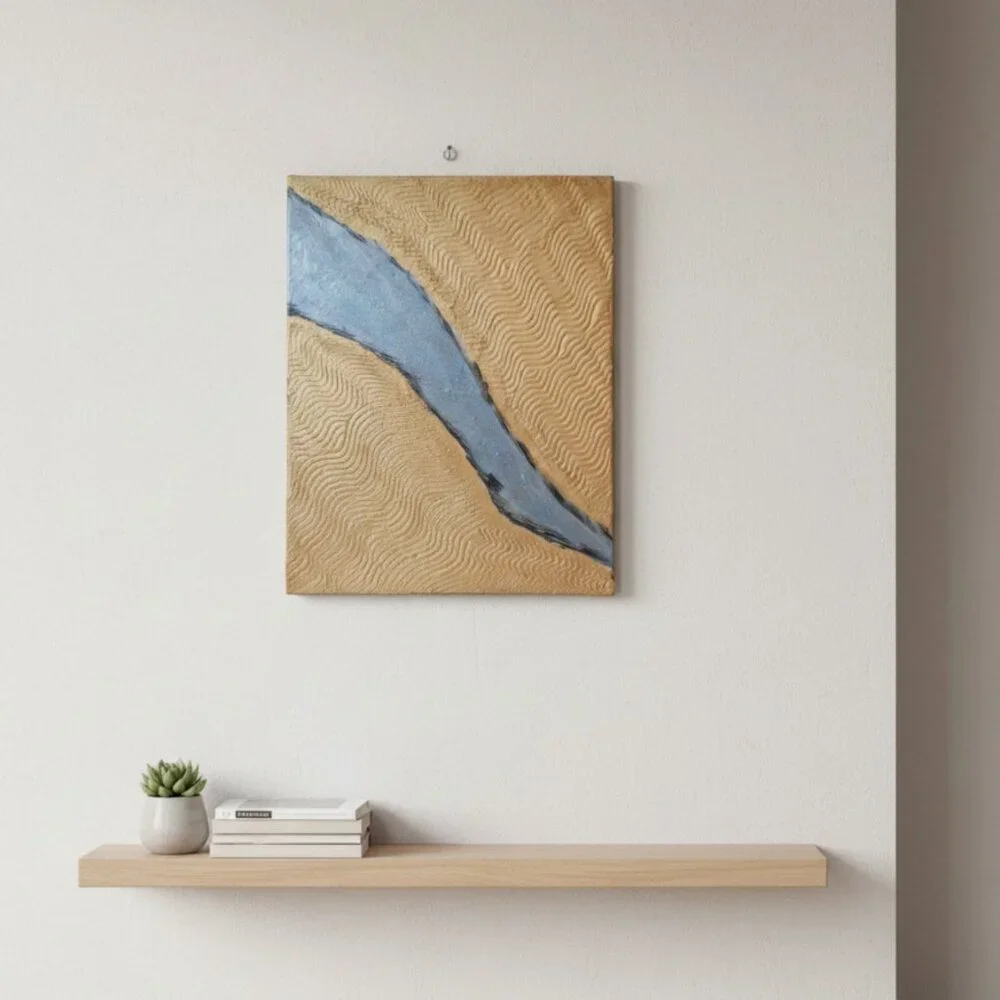 Minimalist Textured Wall Art | Neutral Modern Home Decor | Handmade Canvas
